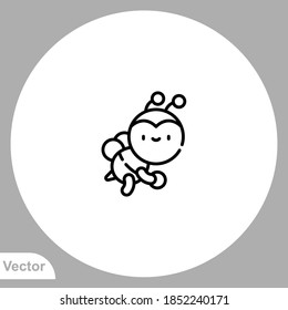 Bee icon sign vector,Symbol, logo illustration for web and mobile