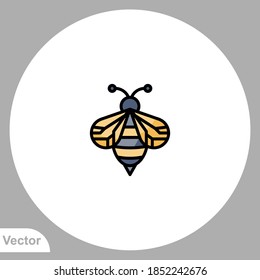 Bee icon sign vector,Symbol, logo illustration for web and mobile