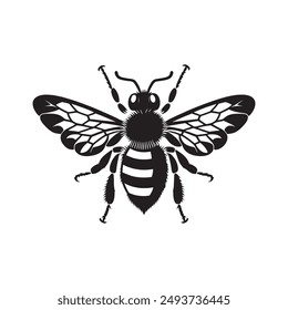 Bienen-Icon-Silhouette-Vektorillustration