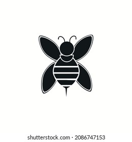 Bee icon. Simple glyph, flat vector of autumn icons 