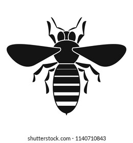 Bee icon. Simple illustration of bee vector icon for web design isolated on white background