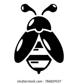 Bee icon. Simple illustration of bee vector icon for web