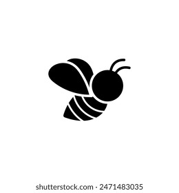 icono de abeja. Simple señal de abeja. Concepto de miel