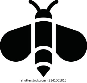 Bee Icon, Spring Sign And Symbol Isolated On White Background.
