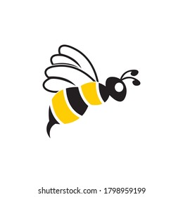 Bee icon and symbol vector template illustration