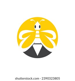 Bee Icon And Symbol Vector Template Illustration