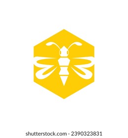 Bee Icon And Symbol Vector Template Illustration