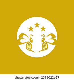 Bee Icon And Symbol Vector Template Illustration