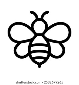 Bee icon symbolizing nature, honey, and pollination