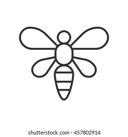 bee icon. Thin line design