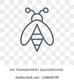 Bee icon. Trendy flat vector Bee icon on transparent background from animals collection. High quality filled Bee symbol use for web and mobile