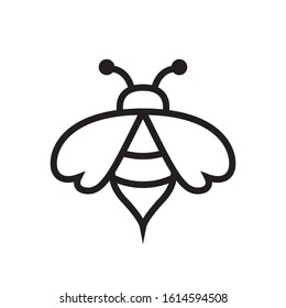 Bee icon in trendy outline style design. Vector graphic illustration. Suitable for website design, logo, app, and ui. Editable vector stroke. EPS 10.