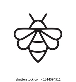 Bee icon in trendy outline style design. Vector graphic illustration. Suitable for website design, logo, app, and ui. Editable vector stroke. EPS 10.