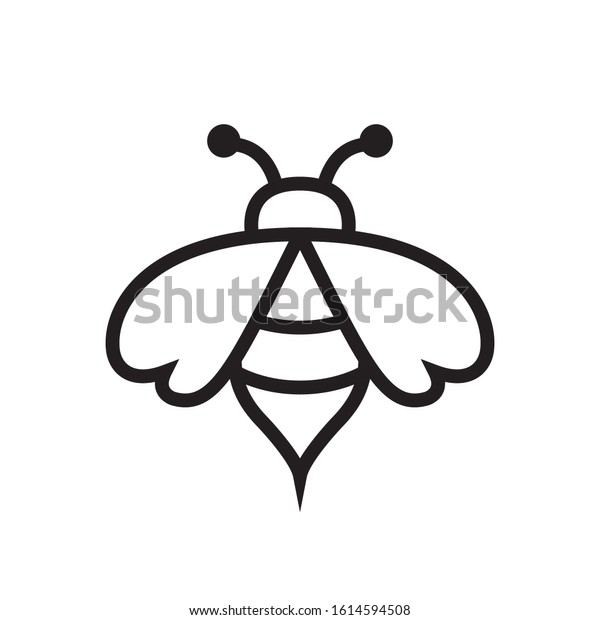 Bee Icon Trendy Outline Style Design Stock Vector (Royalty Free ...