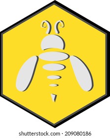 bee icon vector