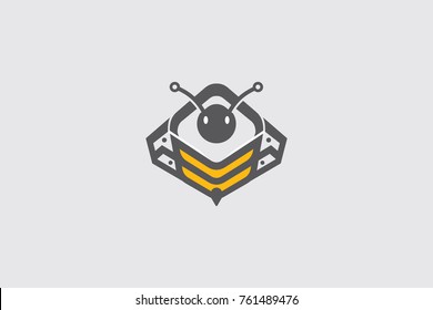 Bee icon vector