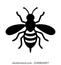 Bee icon vector art design illustration isolated on a white background