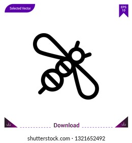 bee icon vector . Best modern, simple, isolated, application ,ecology icons, logo, flat icon for website design or mobile applications, UI / UX design vector format