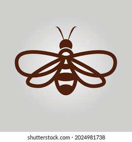 Bee icon vector as a clipart