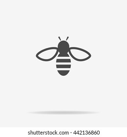 Bee icon. Vector concept illustration for design.