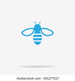 Bee icon. Vector concept illustration for design.