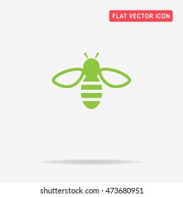 Bee icon. Vector concept illustration for design.