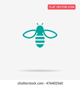 Bee icon. Vector concept illustration for design.