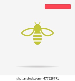 Bee icon. Vector concept illustration for design.
