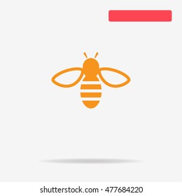 Bee icon. Vector concept illustration for design.