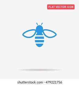 Bee icon. Vector concept illustration for design.