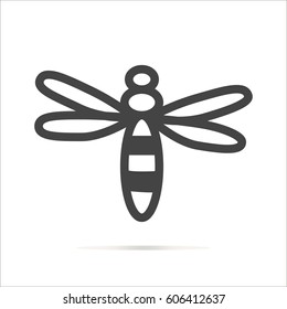 Bee icon. Vector concept illustration for design.	
