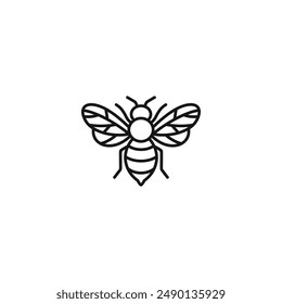 Bee icon vector. EPS 10 editable vector