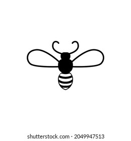 Bee icon vector. honey illustration sign. honeybee symbol.