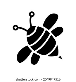 Bee icon vector. honey illustration sign. honeybee symbol.