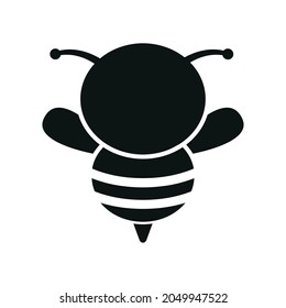 Vector de icono de abeja. signo de ilustración de miel. símbolo de abeja de miel.