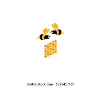 Bee icon vector illustration