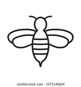 bee icon- vector illustration
