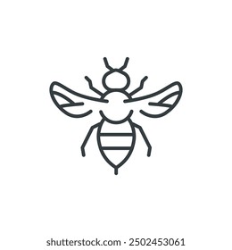 Bee icon, Bee vector illustration