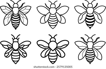 bee icon vector illustration artwork 