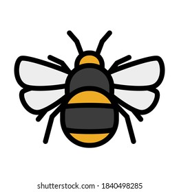 Bee icon vector illustration. bug vector cartoon