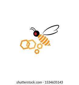 Bee icon Vector Illustration design Logo template