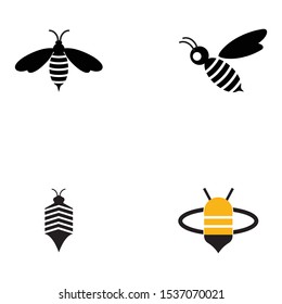 Bee icon Vector Illustration design Logo template