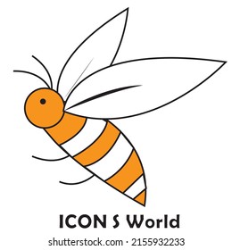 Bee icon. Vector illustration eps10.