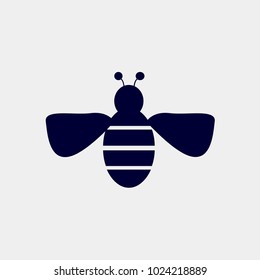 bee icon vector illustration. honey bee icon vector