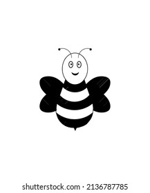 Bee icon vector illustration logo template