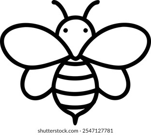 Bee icon vector illustration on white background