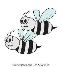 bee icon vector illustration symbol design