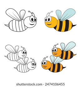 bee icon vector illustration symbol design