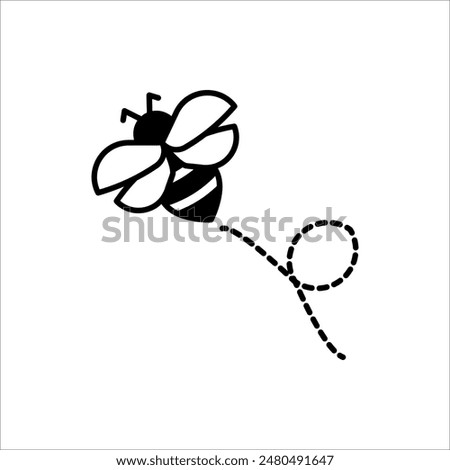 Bee icon. Vector illustration for web design. isolated on white background.