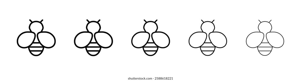 Bee icon Vector logo sign